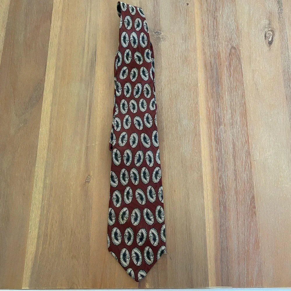 Men's Red Wine Colored Talbott Studio Nordstrom Patterned Tie